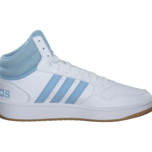 Damen adidas Sneakers<Hoops 3.0 MID W, Sneakers High, Damen, white/clear sky/gum