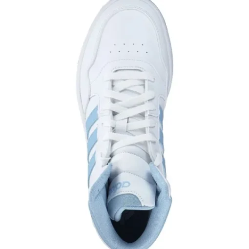 Damen adidas Sneakers<Hoops 3.0 MID W, Sneakers High, Damen, white/clear sky/gum