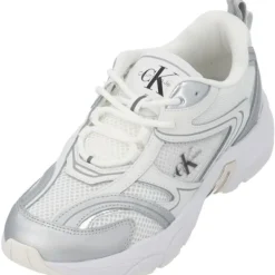 Damen Calvin Klein Klassische- & Business Schuhe<YW0YW01381, Schnürschuhe, Damen, weiß silber metallic