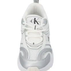 Damen Calvin Klein Klassische- & Business Schuhe<YW0YW01381, Schnürschuhe, Damen, weiß silber metallic