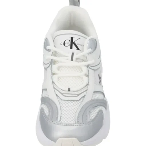Damen Calvin Klein Klassische- & Business Schuhe<YW0YW01381, Schnürschuhe, Damen, weiß silber metallic