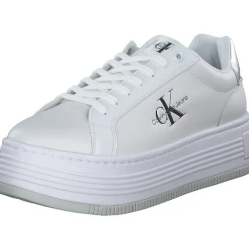 Damen Calvin Klein Klassische- & Business Schuhe<YW0YW015160K9, Schnürschuhe, Damen, bright white / silver