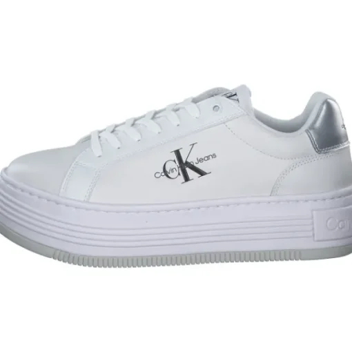 Damen Calvin Klein Klassische- & Business Schuhe<YW0YW015160K9, Schnürschuhe, Damen, bright white / silver