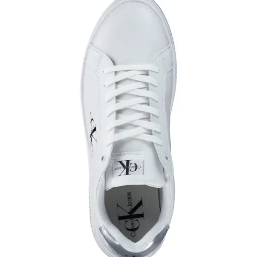 Damen Calvin Klein Klassische- & Business Schuhe<YW0YW015160K9, Schnürschuhe, Damen, bright white / silver