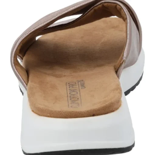 Damen Caprice Pantoletten & Badeschuhe<27206, Plateau-Pantoletten, Damen, Grau (Taupe Metallic)