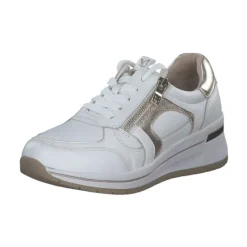 Damen Caprice Klassische- & Business Schuhe<23300, Schnürschuhe, Damen, WHITE/LIGHT GOLD
