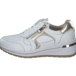Damen Caprice Klassische- & Business Schuhe<23300, Schnürschuhe, Damen, WHITE/LIGHT GOLD