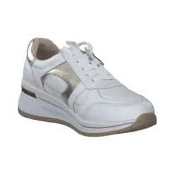 Damen Caprice Klassische- & Business Schuhe<23300, Schnürschuhe, Damen, WHITE/LIGHT GOLD