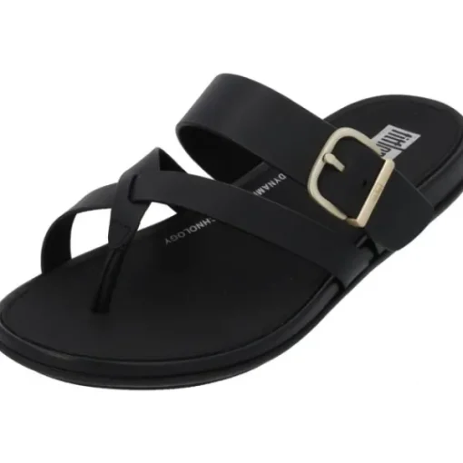 Damen Fit Flop Pantoletten & Badeschuhe<Gracie Buckle HM5, Zehentrenner, Damen, Schwarz