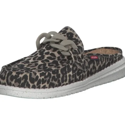 Damen Fusion Pantoletten & Badeschuhe<Ella, Plateau-Pantoletten, Damen, chain leo beige