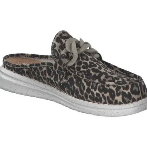 Damen Fusion Pantoletten & Badeschuhe<Ella, Plateau-Pantoletten, Damen, chain leo beige