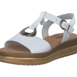 Damen Gabor Sandaletten<44.562, Keilsandaletten, Damen, weiss (gold)