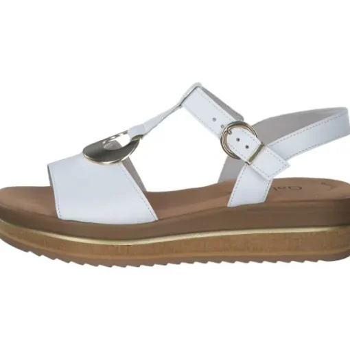 Damen Gabor Sandaletten<44.562, Keilsandaletten, Damen, weiss (gold)