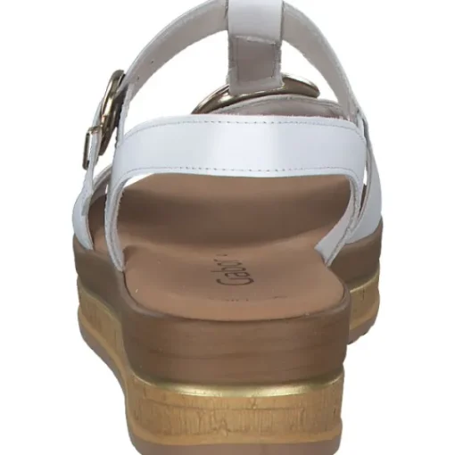 Damen Gabor Sandaletten<44.562, Keilsandaletten, Damen, weiss (gold)