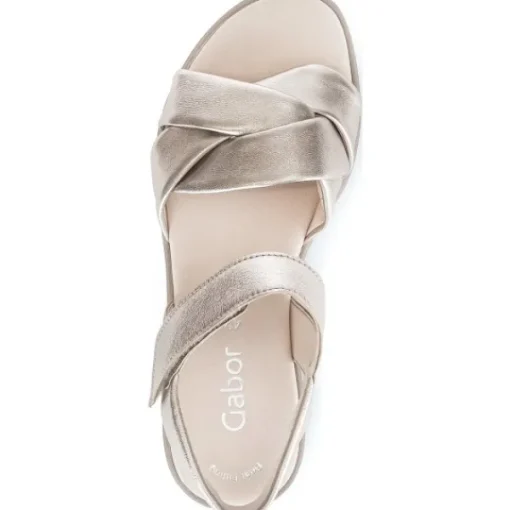 Damen Gabor Sandaletten<44.622, Keilsandaletten, Damen, puder