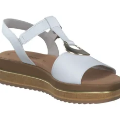 Damen Gabor Sandaletten<44.562, Keilsandaletten, Damen, weiss (gold)