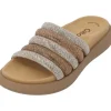 Damen Gabor Pantoletten & Badeschuhe<43.752, Plateau-Pantoletten, Damen, gold kombi