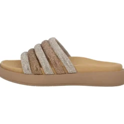 Damen Gabor Pantoletten & Badeschuhe<43.752, Plateau-Pantoletten, Damen, gold kombi