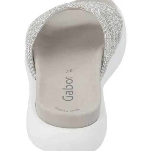 Damen Gabor fashion Pantoletten & Badeschuhe<Gabor 43.752, Plateau-Pantoletten, Damen, kristall