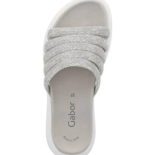 Damen Gabor fashion Pantoletten & Badeschuhe<Gabor 43.752, Plateau-Pantoletten, Damen, kristall