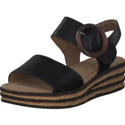 Damen Gabor Sandaletten<84.550, Plateau-Sandaletten, Damen, Schwarz