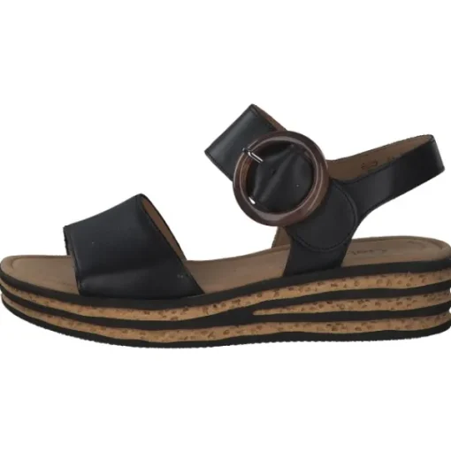 Damen Gabor Sandaletten<84.550, Plateau-Sandaletten, Damen, Schwarz