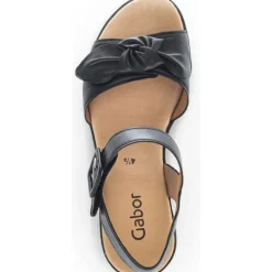 Damen Gabor Sandaletten<44.653, Plateau-Sandaletten, Damen, Schwarz
