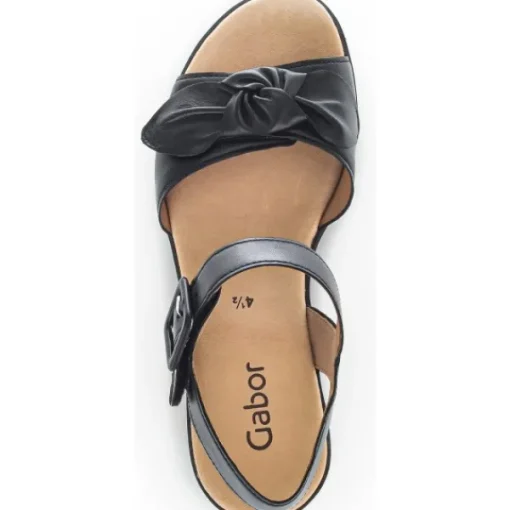 Damen Gabor Sandaletten<44.653, Plateau-Sandaletten, Damen, Schwarz