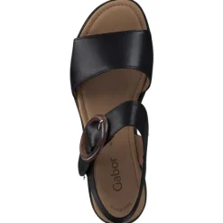 Damen Gabor Sandaletten<84.550, Plateau-Sandaletten, Damen, Schwarz