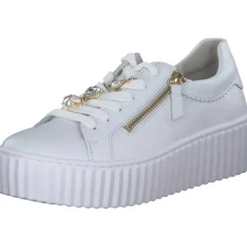 Damen Gabor fashion Klassische- & Business Schuhe<Gabor 53.201.21, Schnürschuhe, Damen, weiss (gold)