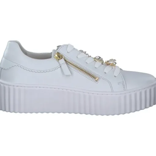 Damen Gabor fashion Klassische- & Business Schuhe<Gabor 53.201.21, Schnürschuhe, Damen, weiss (gold)