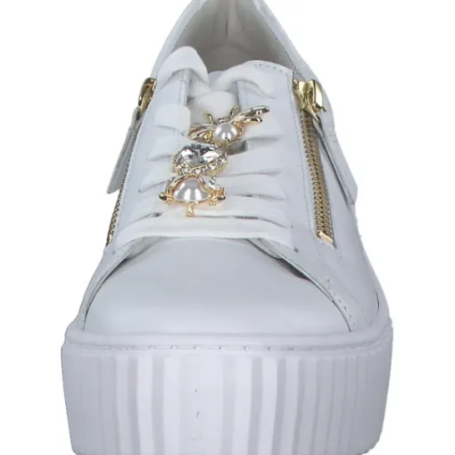 Damen Gabor fashion Klassische- & Business Schuhe<Gabor 53.201.21, Schnürschuhe, Damen, weiss (gold)