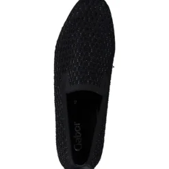 Damen Gabor fashion Slipper<Gabor 65.216, Slipper, Damen, schwarz (Glitter)