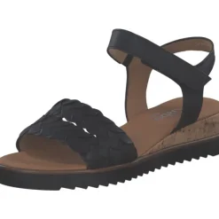 Damen Gabor comfort Sandaletten<62.759, Keilsandaletten, Damen, schwarz(Kork/schw)