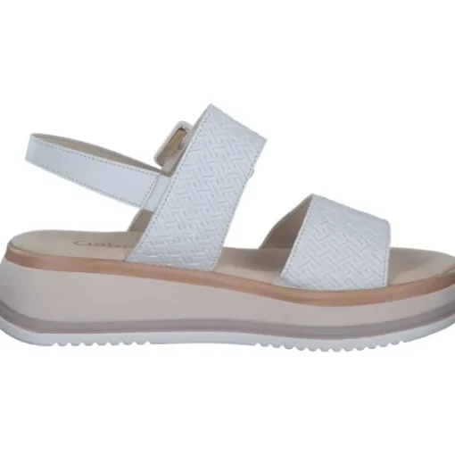 Damen Gabor comfort Sandaletten<62.744, Keilsandaletten, Damen, weiss (LDS)