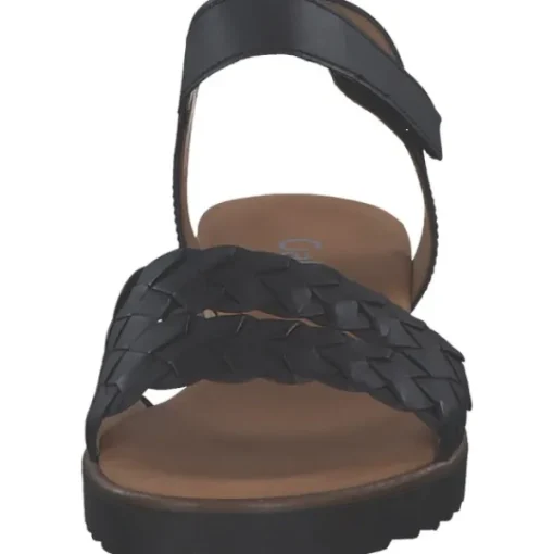 Damen Gabor comfort Sandaletten<62.759, Keilsandaletten, Damen, schwarz(Kork/schw)