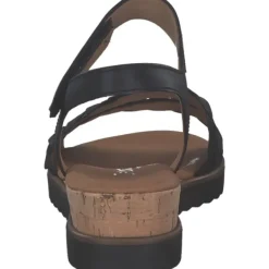 Damen Gabor comfort Sandaletten<62.759, Keilsandaletten, Damen, schwarz(Kork/schw)