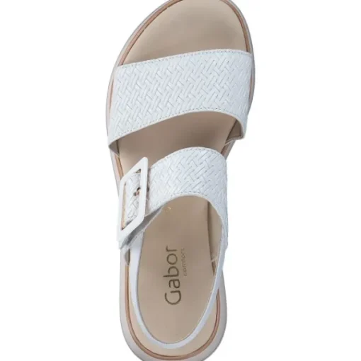 Damen Gabor comfort Sandaletten<62.744, Keilsandaletten, Damen, weiss (LDS)
