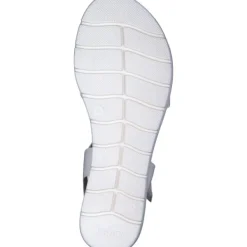 Damen Gabor comfort Sandaletten<42.700, Keilsandaletten, Damen, weiss (uni+gold)