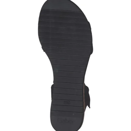 Damen Gabor comfort Sandaletten<62.759, Keilsandaletten, Damen, schwarz(Kork/schw)