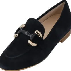 Damen Gabor Slipper<Comfort 42.494, Mokassins, Damen, dark-blue(uni+gold)