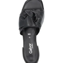 Damen Gabor Pantoletten & Badeschuhe<Comfort 2.803, Plateau-Pantoletten, Damen, schwarz (LDS)