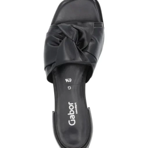 Damen Gabor Pantoletten & Badeschuhe<Comfort 2.803, Plateau-Pantoletten, Damen, schwarz (LDS)