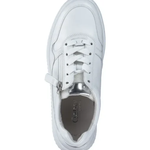 Damen Gabor comfort Klassische- & Business Schuhe<66.408, Schnürschuhe, Damen, weiss/argento