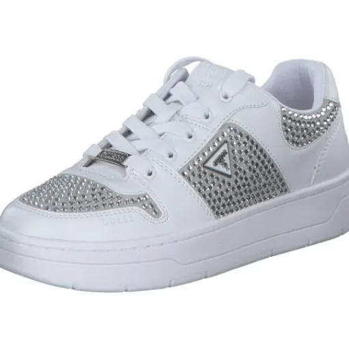 Damen Guess Klassische- & Business Schuhe<FLFNRS-ELE12 NARESA2, Schnürschuhe, Damen, Weiß (White)
