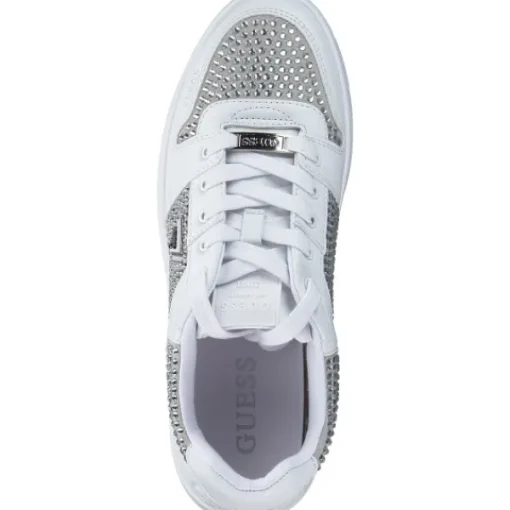 Damen Guess Klassische- & Business Schuhe<FLFNRS-ELE12 NARESA2, Schnürschuhe, Damen, Weiß (White)