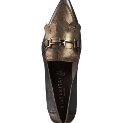 Damen Hispanitas Schuhe Ballerinas<CHI243573 Dali-I2, Ballerinas, Damen, acero/oro/oro