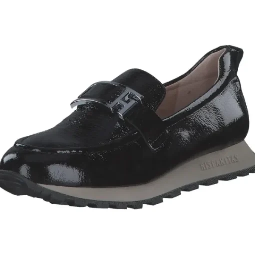 Damen Hispanitas Schuhe Slipper<HI243621 Loira-I24, Mokassins, Damen, Schwarz (Black)