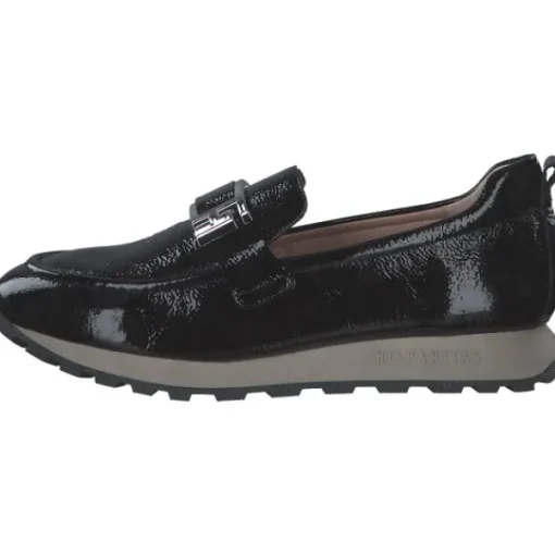 Damen Hispanitas Schuhe Slipper<HI243621 Loira-I24, Mokassins, Damen, Schwarz (Black)