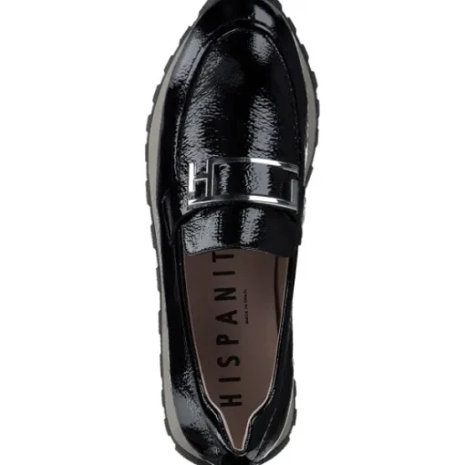 Damen Hispanitas Schuhe Slipper<HI243621 Loira-I24, Mokassins, Damen, Schwarz (Black)